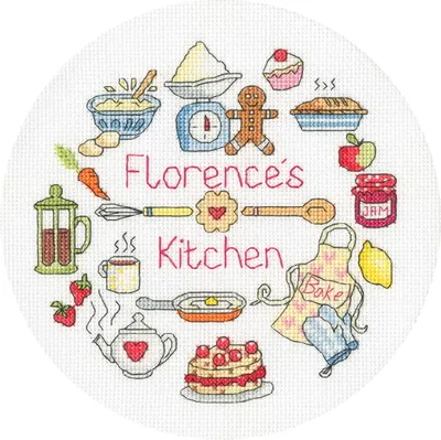 Produktbild von Bothy Threads Zählstich-Kit "Ma Cuisine", XHS13P, Diam. 17,5 cm, Basteln