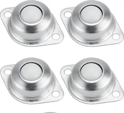 Produktbild von 4 Stück Kugelrollen für Möbel, Möbelrollen Klein, Kugelrollen Schwerlast mit 2 Montagelöcher für Möbel, Transportvorrichtung