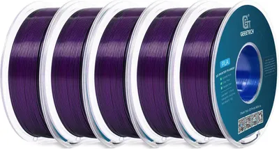 Obrázok produktu pre Filament pre 3D tlačiarne – Silk PLA 1,75 mm, trojfarebný – presnosť rozmerov ±0,03 mm – cievka 5 kg – vákuovo balené – modrá, fialová, čierna