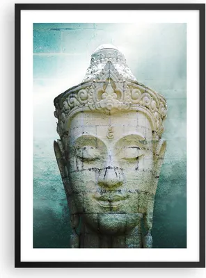 Produktbild von Gerahmtes Poster - Schwarzer Rahmen - Buddha Grafik Türkis - 50x70 cm - Wand Bild - Wanddeko - Wandbilder - Kunstposter - Wandposter - Bilderrahmen - Bilder - Kunstdruck - Wandbild - P2BPA50x70-4342