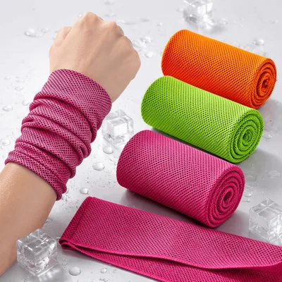 Produktbild von 3 Stück Kühlhandtuch Cooling Towel,multifunktionales Sport Zubehör,Schweißband & Kühlband,sofort kühlend,schnelltrocknend für Fitness,Laufen,Outdoor