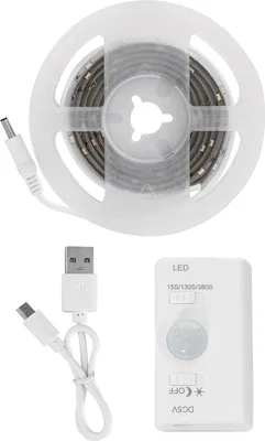 Produktbild von LED-Streifen mit Bewegungssensor 30LED/m 1m IP20 wiederaufladbarer Akku 1 m