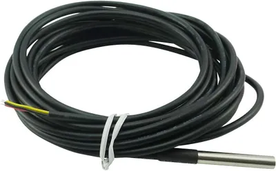 Productafbeelding van Temperatuurkabel - Digitale Sonde - Industriële Meting - Roestvrijstalen Mantel - 5 meter - Zilver
