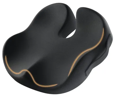 Sitzkissen U-Form, Memoryschaum, 48x40 cm, schwarz