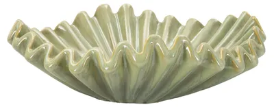 Immagine prodotto di Ciotola decorativa in Vetroceramica, finitura lucida, 40x13 cm, verde, design Mauro Ferretti, Venezia
