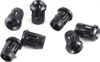 Productafbeelding van 3mm LED, 50 stuks, lampvoet, diodenhouder, nylon, zwart, clip, rand, bevestiging. Nuttig