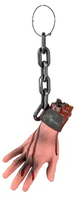 Produktbild von Blutige, abgetrennte Hand mit Folterkette 39 cm