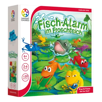 Immagine prodotto di Smart Games Familienspiel Fischalarm im Froschteich, Denkspiel, Kinderspiel, Kinder Spiel, ab 6 Jahren, SGM 501 DE