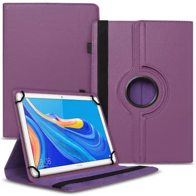 Produktbild von Tablet Tasche für Lenovo Tab 4 10 / Tab 4 10 Plus Schutzhülle Hülle Case DrehbarFarbe Uni 360 Taschen:Lila