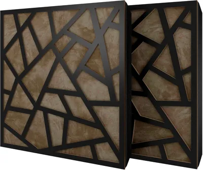 Zdjęcie produktu dla Zestaw 2 sztuk – panel akustyczny z aksamitną okładziną i zestawem montażowym | 50 x 50 x 5 cm | pochłanianie, rozpraszanie i odbijanie dźwięku – izolacja akustyczna | [SKYROSS – czarny | beżowy]