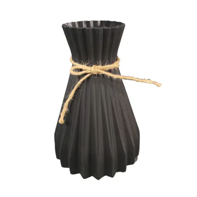 Produktbild von Plastikvase Trockenblumenkorbhalter Handwerk DIY Home Office Party Dekoration-Schwarz