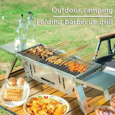 Productafbeelding van Inklapbare Houtskoolbarbecue - Draagbare BBQ Grill voor Camping, Picknick en Strand
