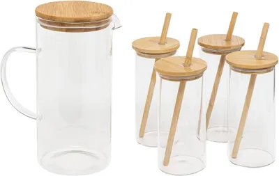 Image de Pichet et 4 verres Orangeade
