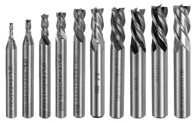 Produktbild von Schaftfräser-Sets aus Hartmetall, 4-schneidig, Durchmesser 2 mm bis 12 mm