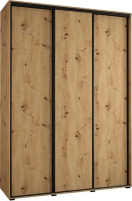 Produktbild von MEBLE KRYSPOL Davos 1 Schrank, drei Türen - 235,2x180x60 cm - Artisan  Artisan Schwarz