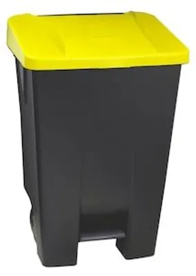 Imagen del producto de Soporte para bolsas de basura METRO PROFESSIONAL, color amarillo, 49 cm x 38 cm x 700 cm