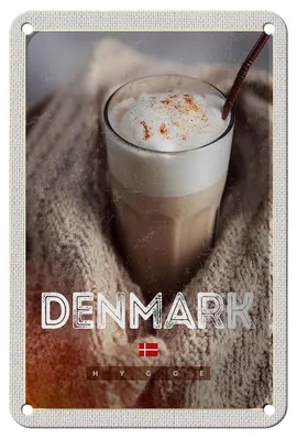 Produktbild von Blechschild Reise 12x18cm Dänemark Kopenhagen Winterzeit Hygge Schild