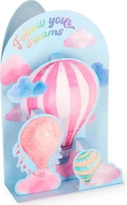 Zdjęcie produktu dla Kartka Pop-Up – Kartka Pop-Up Z Życzeniami – Balon