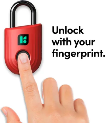 Produktbild von igloohome Padlock Lite – Kompaktes Smartes Vorhängeschloss – Rot