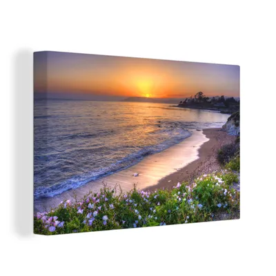 Produktbild von OneMillionCanvasses® - Leinwandbilder - 150x100 cm, Muschelstrand, Wandbilder Kunstdruck Wanddekoration