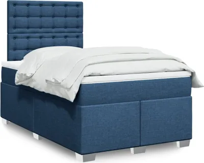 Produktbild von Möbel Boxspringbett mit Matratze Blau 120x190 cm Stoff - Polsterbett 3292747