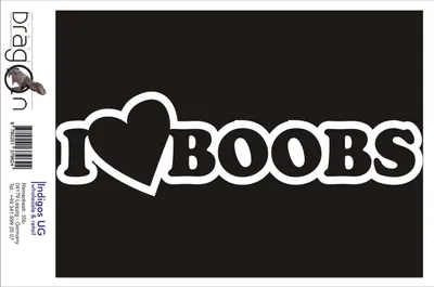 Produktbild von Aufkleber / Autoaufkleber - JDM / Die cut / Auto / OEM - I Love Boobs - 210x60 mm gold - Heckscheibe / Heckscheibenaufkleber
