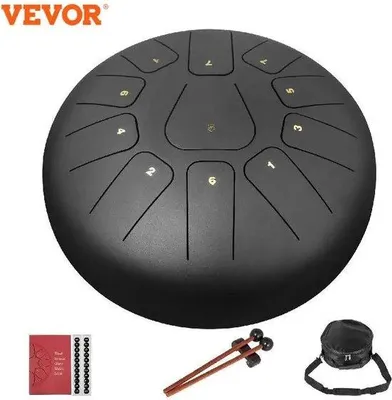 Obrázek produktu pro Ocelový handpan – 8 tónů – 25 cm posuvný handpan – perkuse – se sadou příslušenství – cestovní taška
