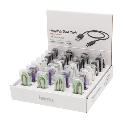 Produktbild von Hama Lade-/Datenkabel, USB-A - USB-C, 0,75 m
