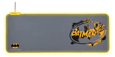 Produktbild von Blade Gaming BATPCMPAD, Schwarz, Grau, Gelb, Abbildung, Rot/Grün/Blau, Anti-Rutsch-Basis, Gaming-Mauspad