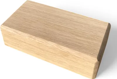 Zdjęcie produktu dla Klocek do jogi z litego drewna dębowego, 23x12x7cm, zaokrąglone krawędzie, klocek do jogi, klocek do jogi Iyengara