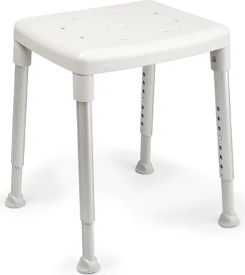 Produktbild von Duschhocker SMART Sitzhöhe 42-57 cm>>>>Ausf.: Belastbarkeit 150 kg Farbe: weiß