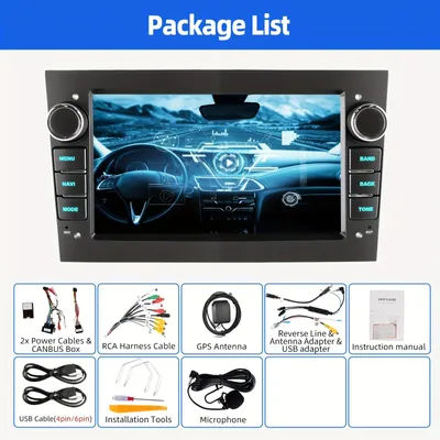 Image de Autoradio avec écran tactile HD de 7 pouces, 2 Go de RAM et 64 Go de stockage, système Android 14