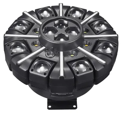 Obrázok produktu pre Osvetlenie pre párty – pódiové osvetlenie – 150 W – RGBW – Červený a zelený laser – Stroboskop – DMX512 – Diaľkové ovládanie