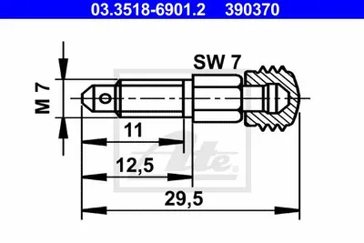 Produktbild von ATE Entlüftungsschraube 03.3518-6901.2 12,5mm