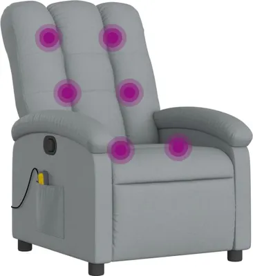 Immagine prodotto di vidaXL Sedia da massaggio in tessuto grigio chiaro
