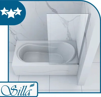 Produktbild von Silla | Badewannenaufsatz - 70x150 cm - Duschwand für Badewanne - gebürstetes Gold