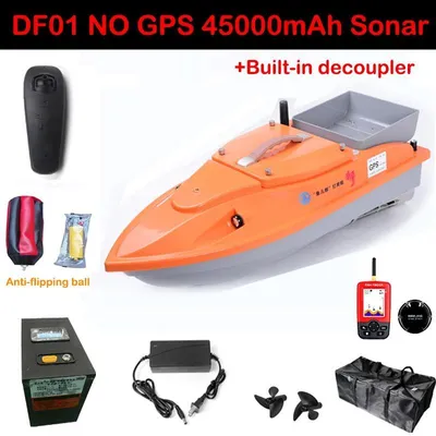 Produktbild von DF01 Futterboot ferngesteuert - 12V RC Köderboot - Bürstenloser Motor - 500 m Reichweite - Großer Futtersilo - Ohne GPS - Orange