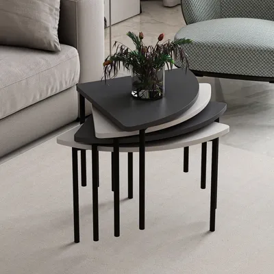 Image de Skye Decor, Emma - 8920, table basse, blanche, 100 % PANNEAUX DE PARTICULES MÉLAMINÉS, 90 x 42 x 42 cm