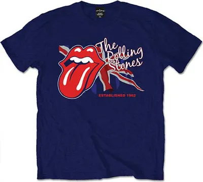 Produktbild von Rolling Stones Lick The Flag Navy Herren T Shirt: Klein