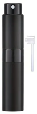 Produktbild von GKA Parfümzerstäuber 10 ml schwarz Aluminium drehbar Taschenzerstäuber Parfüm Spray Flasche für unterwegs Tasche Reise mit Einfüller