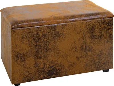 Produktbild von HAKU Sitztruhe braun, vintage - MDF, Textilgewebe, B/H/T: 65x42x40 cm