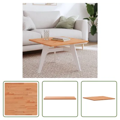 Produktbild von The Living Store Tischplatte 60x60x1,5 cm Quadratisch Massivholz Buche