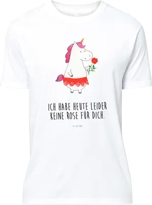 Produktbild von Mr. & Mrs. Panda Tshirt Einhorn Dame - Weiß - Geschenk, Shirt, S T-Shirt, Unicorn, Einhörner, Bachelor, Freundin, Lustiges, Frau, oberteil