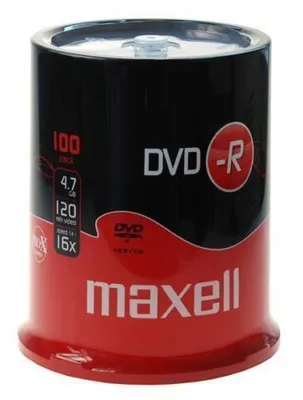 Produktbild von maxell DVD-R 120 Minuten 4,7 GB 16x 100er Spindel