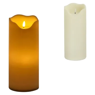 Produktbild von Cepewa LED Kerze outdoor creme-weiß 6/18h Timer 13x30cm