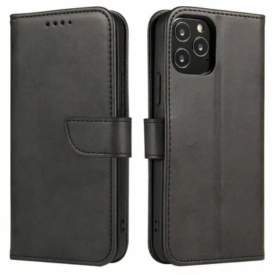 Produktbild von Premium Magnet Case Buch Tasche Schutzhülle aufklappbare Hülle Standfunktion Zubehör kompatibel mit Motorola Moto Edge 20 Schwarz