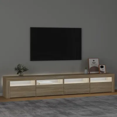 Produktbild von Möbel TV-Schrank mit LED-Leuchten Sonoma-Eiche 240x35x40 cm - TV-Schränke &31497