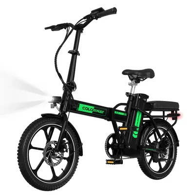 Produktbild von COLORWAY E Bike, 16 Zoll Klapprad E-Fahrrad, 36V 12Ah Lithium-Akku, 250W Motor, Mini-E-Bike mit 35-60km Reichweite für Erwachsene & Jugend