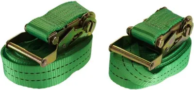 Produktbild von Citomerx Profi Spanngurt mit Ratsche, 2er Set, 6m x 38mm, Polyester, grün, Süd-zertifiziert, für PKW-Anhänger, Dach- & Heckgepäckträger, hohe Sichtbarkeit
