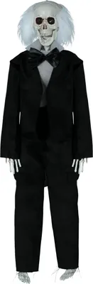 Immagine prodotto di Scheletro Decorazione di Halloween Elegante decorazione in costume Gothic Scary Party Decorazione appesa Scheletro Costume Horror Event Party Decorazione 40 cm Per Adulti, Colore: Nero